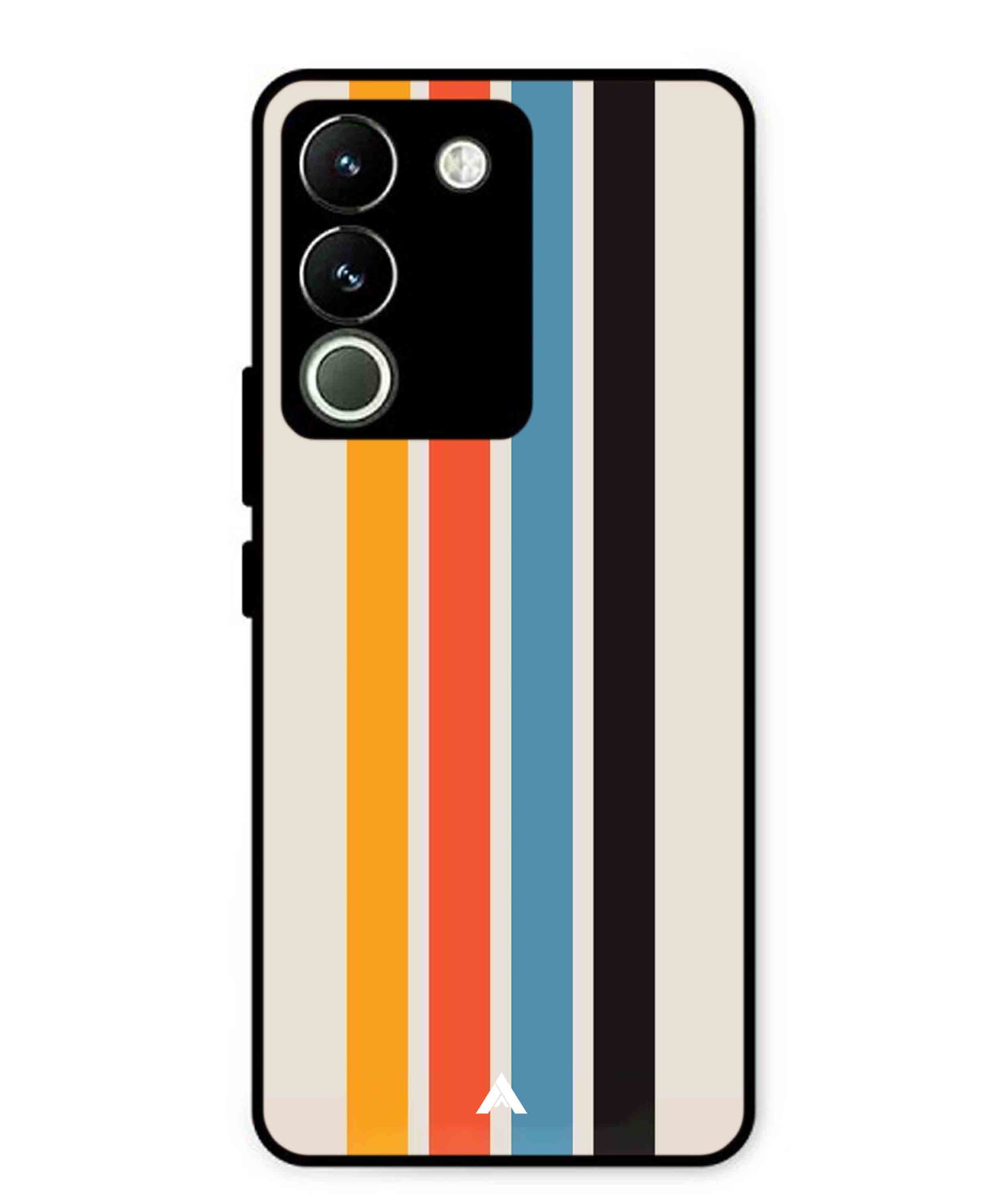 Stripe Pattern 2 Metal Back Cover Phone Case for Vivo Y200