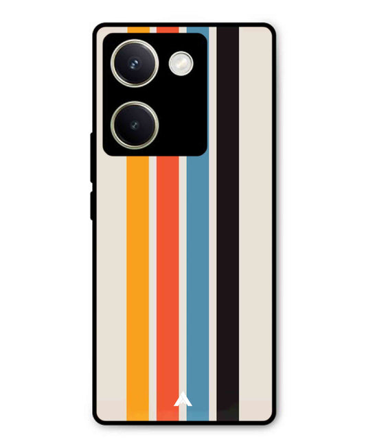 Stripe Pattern 2 Metal Back Cover Phone Case for Vivo Y200 Pro