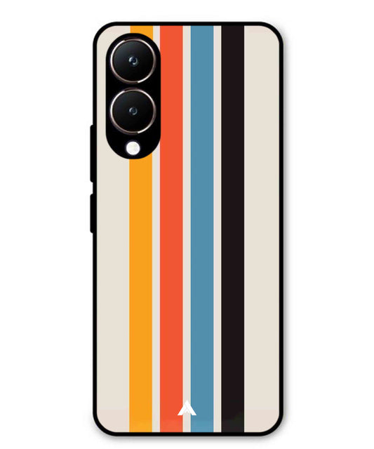Stripe Pattern 2 Metal Back Cover Phone Case for Vivo Y28