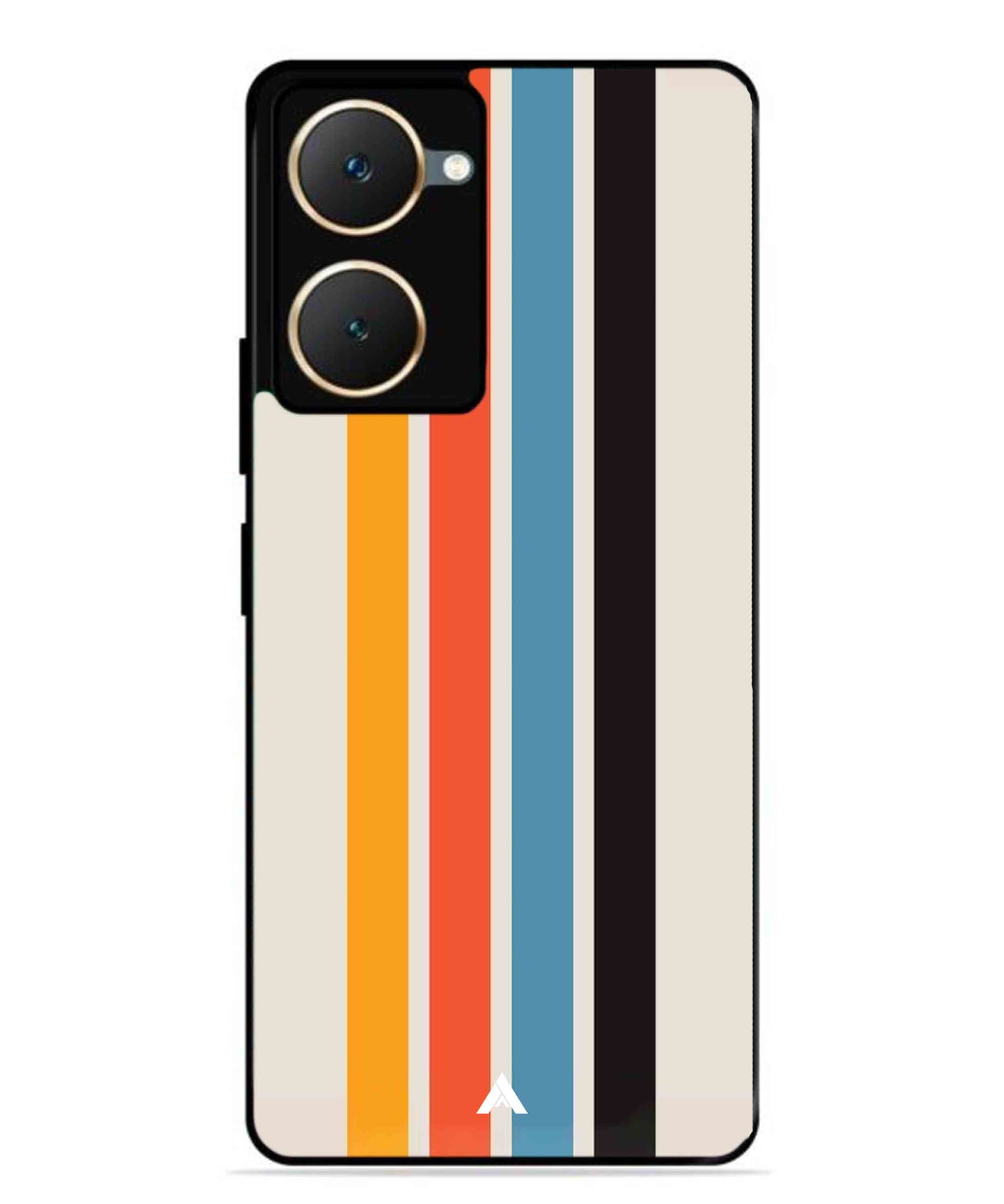 Stripe Pattern 2 Metal Back Cover Phone Case for Vivo Y28s