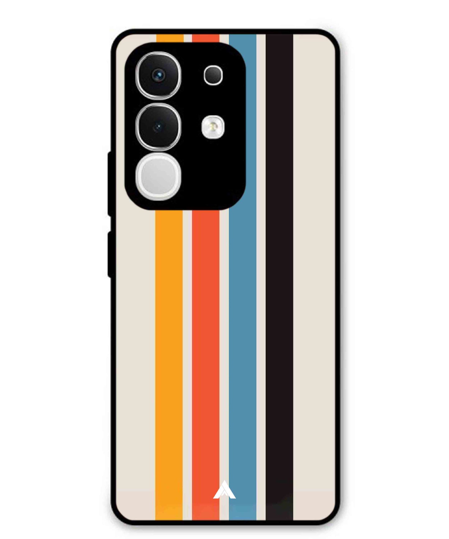 Stripe Pattern 2 Metal Back Cover Phone Case for Vivo Y29 4G