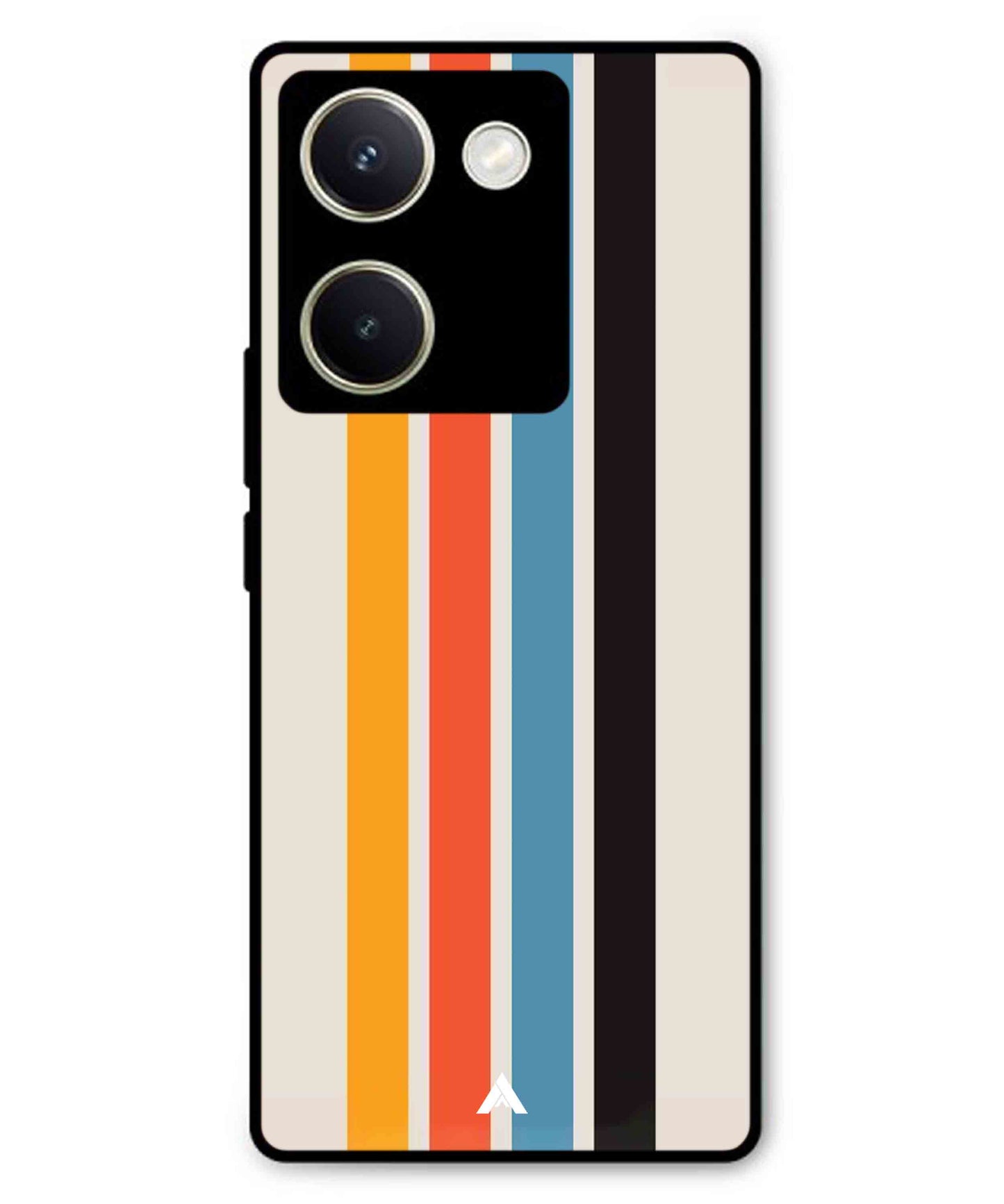 Stripe Pattern 2 Metal Back Cover Phone Case for Vivo Y300 Plus