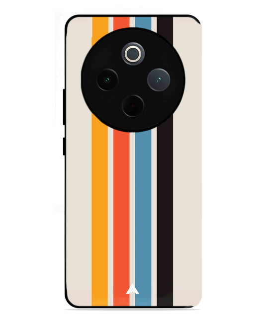 Stripe Pattern 2 Metal Back Cover Phone Case for Vivo Y300 Pro