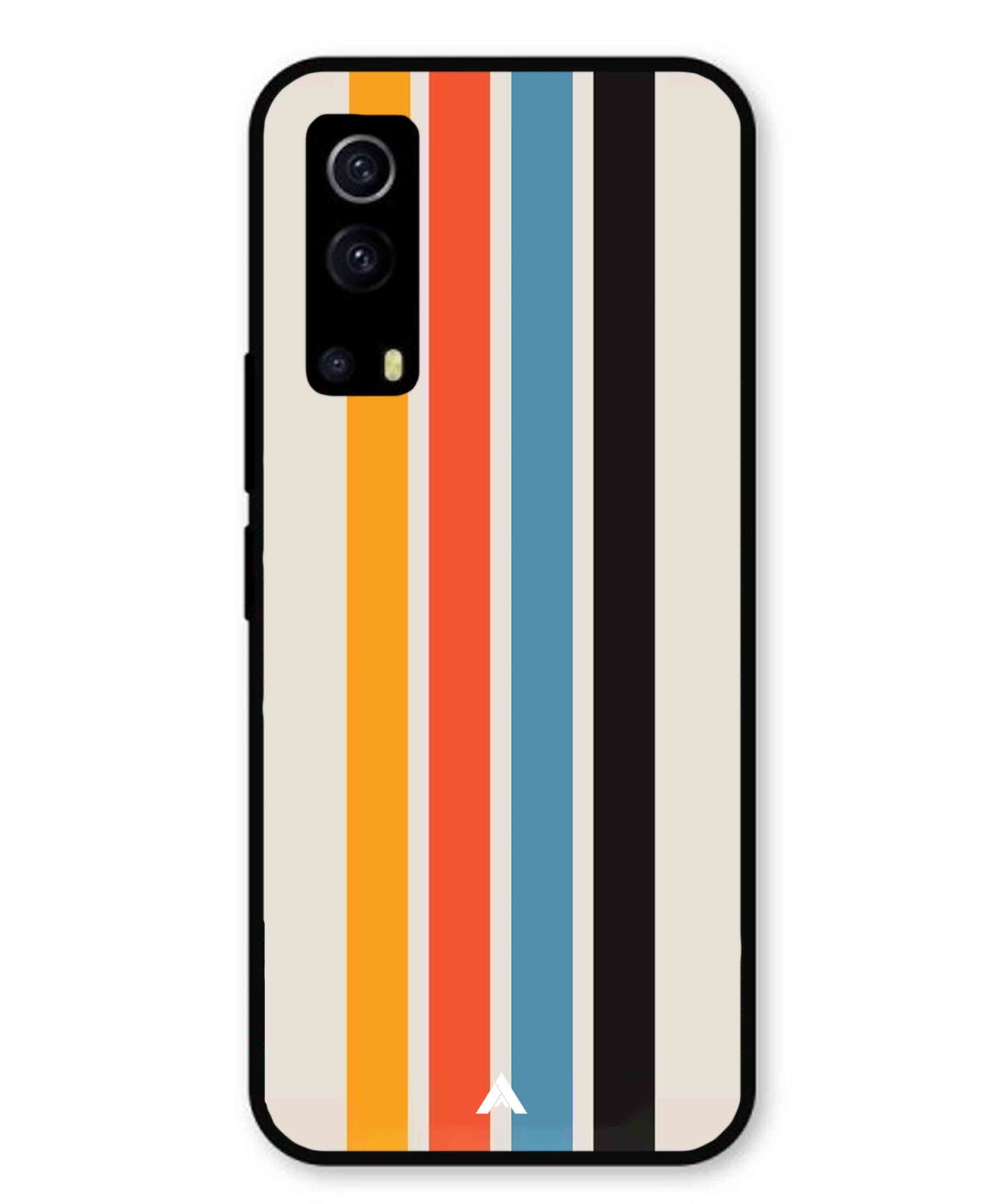 Stripe Pattern 2 Metal Back Cover Phone Case for Vivo Y53s