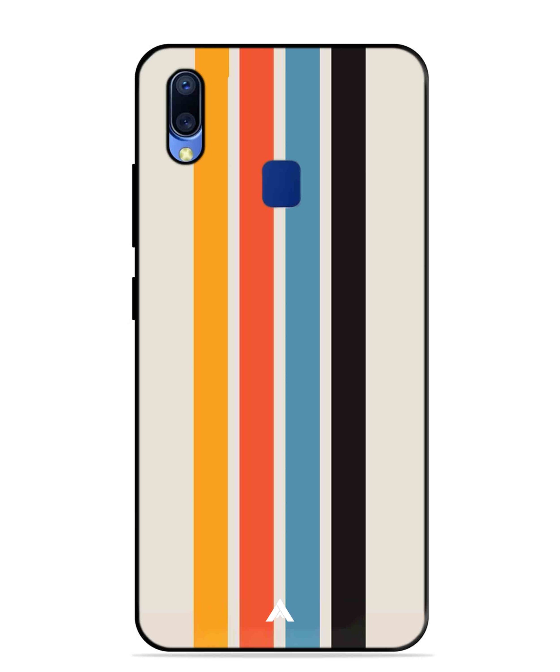 Stripe Pattern 2 Metal Back Cover Phone Case for Vivo Y95