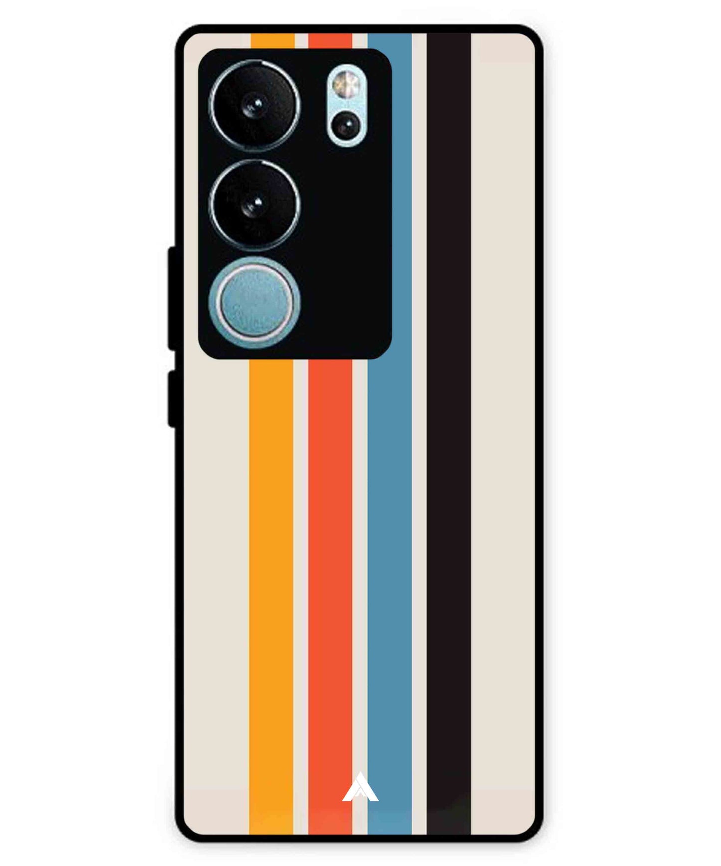 Stripe Pattern 2 Metal Back Cover Phone Case for Vivo v29