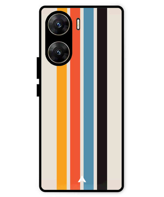 Stripe Pattern 2 Metal Back Cover Phone Case for Vivo v29e