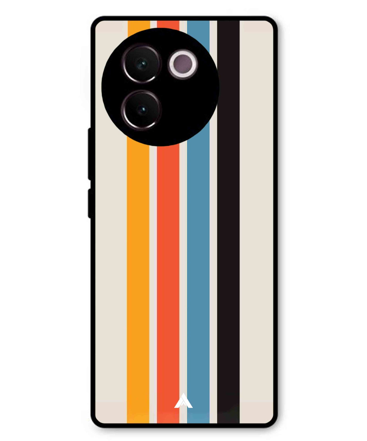 Stripe Pattern 2 Metal Back Cover Phone Case for Vivo v30e