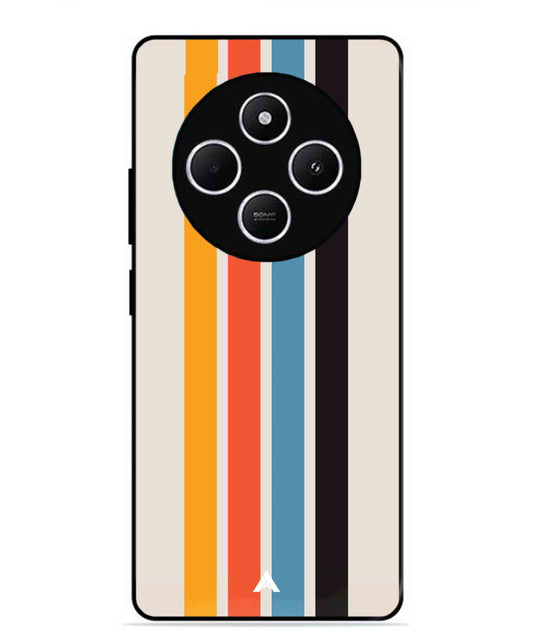 Stripe Pattern 2 Metal Back Cover Phone Case for Xiaomi Redmi 14C