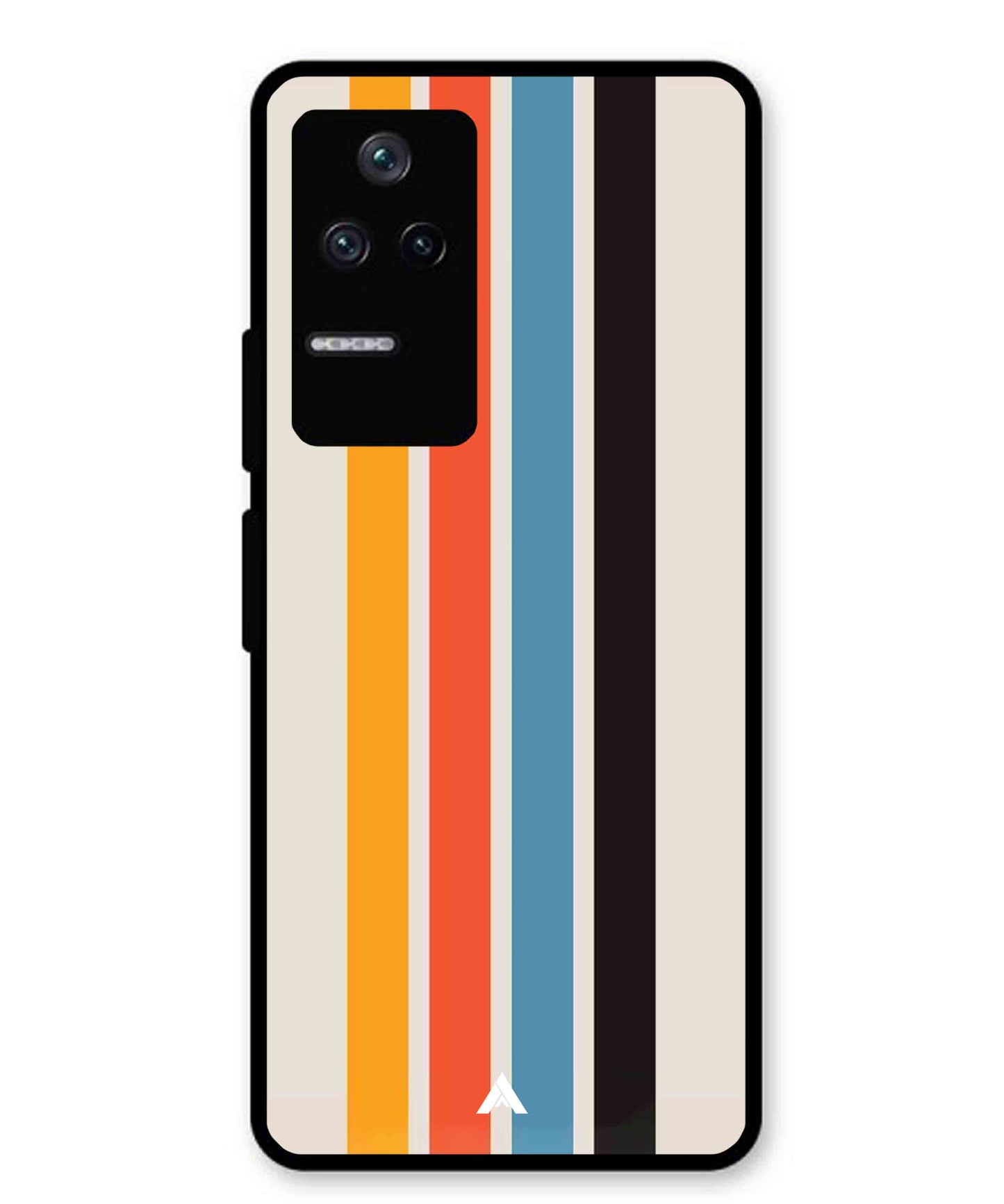 Stripe Pattern 2 Metal Back Cover Phone Case for Xiaomi Redmi K40s