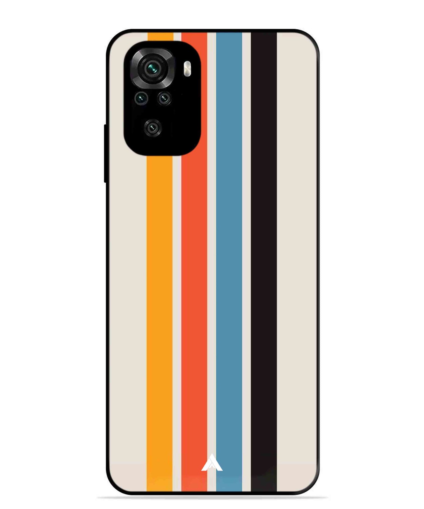 Stripe Pattern 2 Metal Back Cover Phone Case for Xiaomi Redmi Note 10