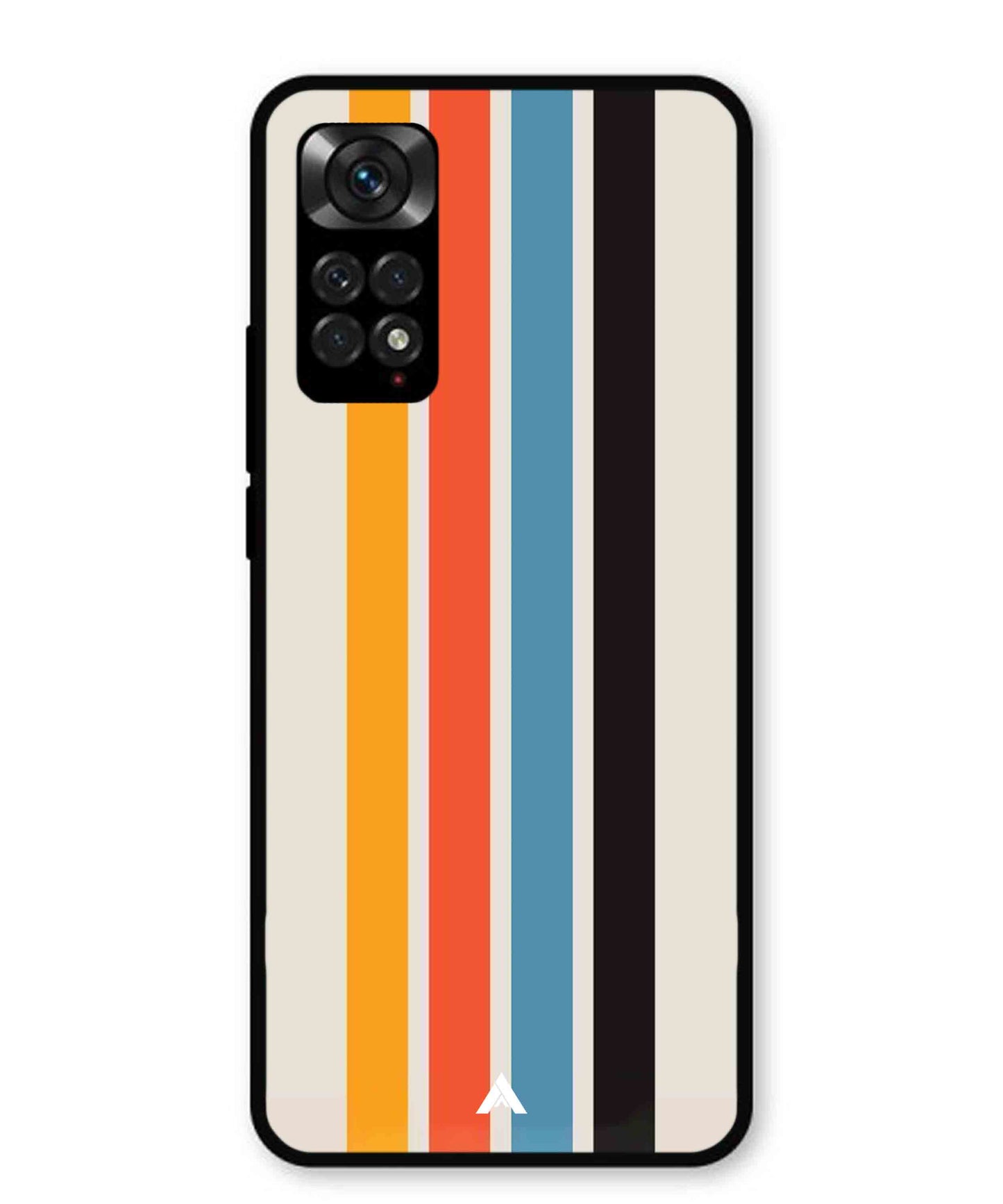 Stripe Pattern 2 Metal Back Cover Phone Case for Xiaomi Redmi Note 11
