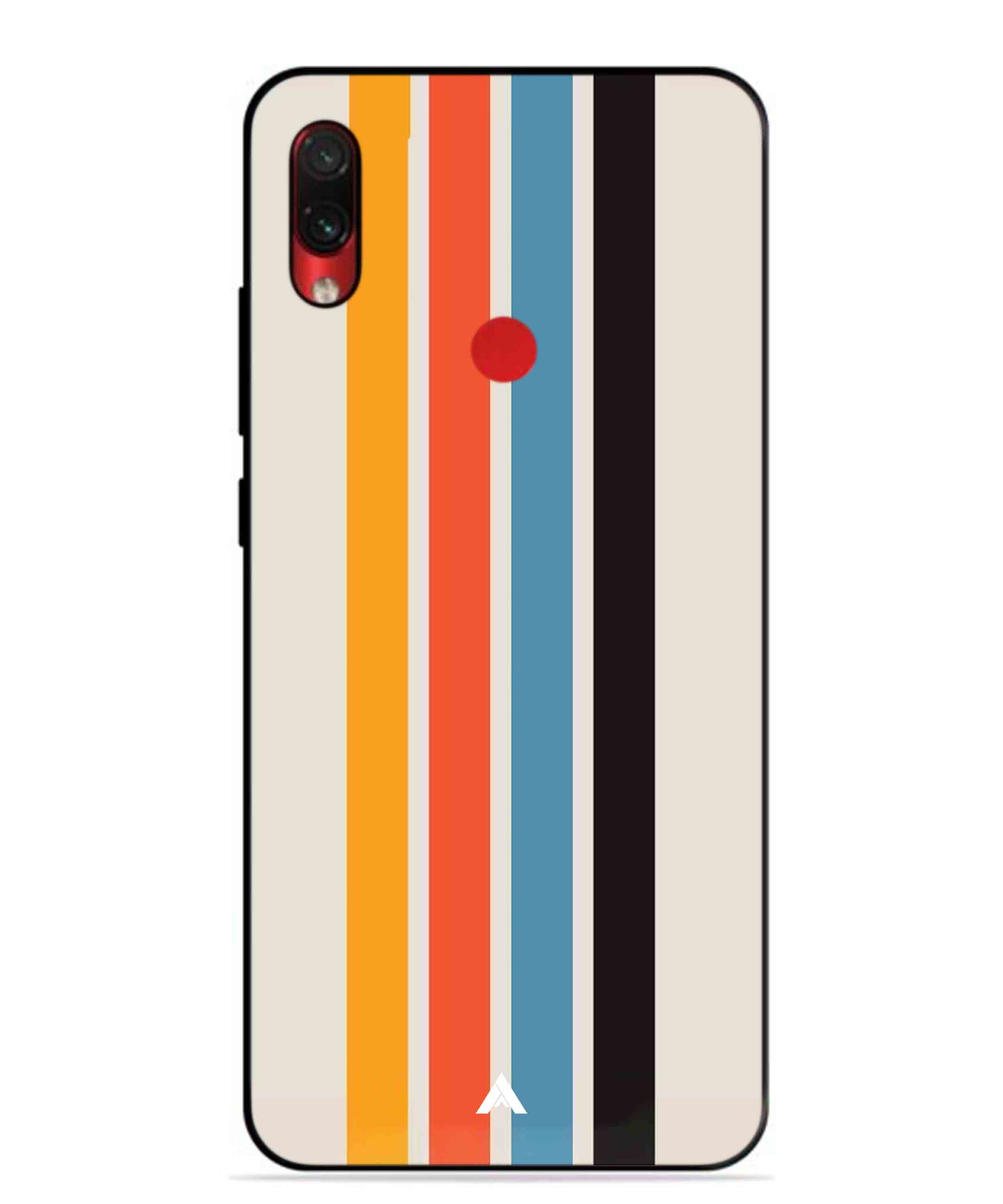 Stripe Pattern 2 Metal Back Cover Phone Case for Xiaomi Redmi Note 7 Pro