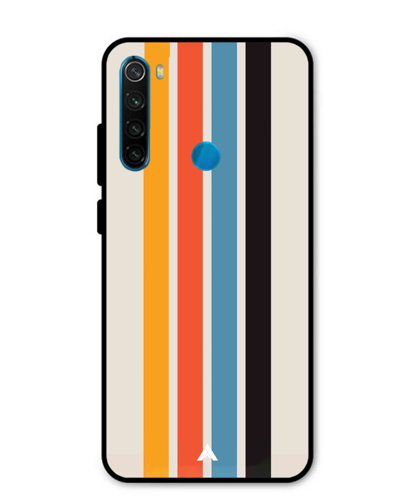 Stripe Pattern 2 Metal Back Cover Phone Case for Xiaomi Redmi Note 8