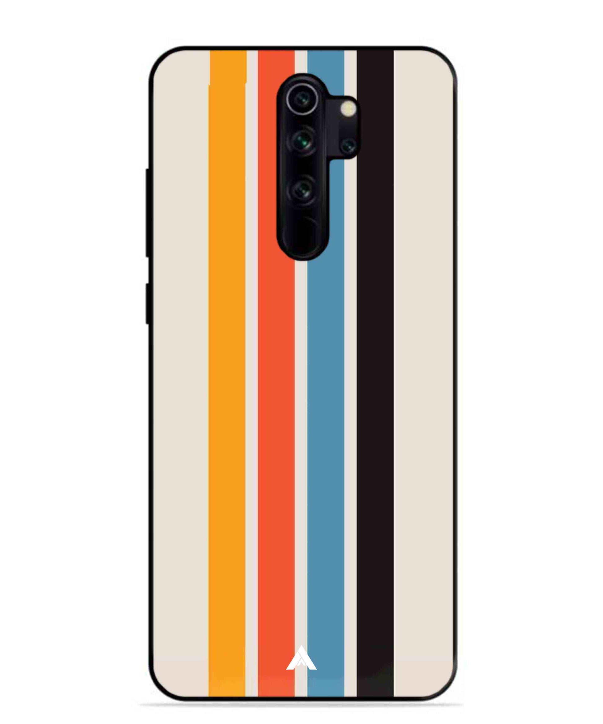Stripe Pattern 2 Metal Back Cover Phone Case for Xiaomi Redmi Note 8 Pro