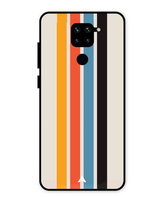 Stripe Pattern 2 Metal Back Cover Phone Case for Xiaomi Redmi Note 9