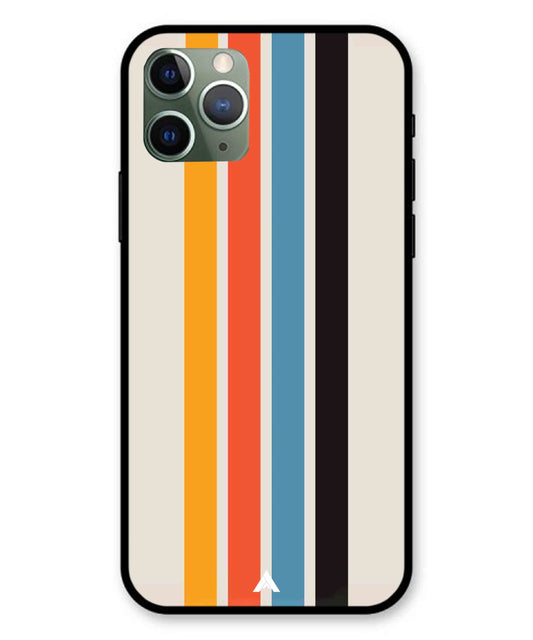 Stripe Pattern 2 Metal Back Cover Phone Case for iPhone 11 Pro