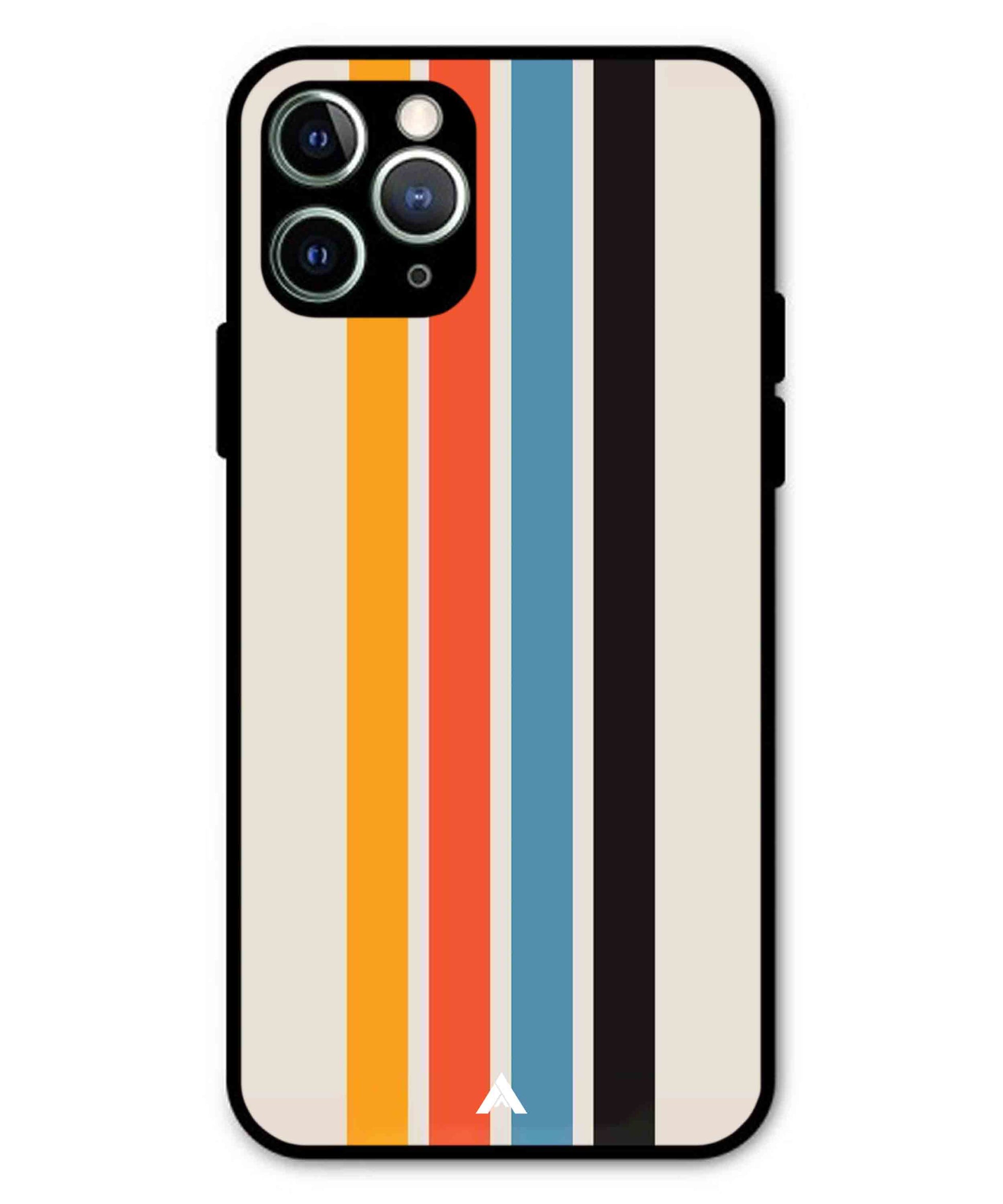 Stripe Pattern 2 Metal Back Cover Phone Case for iPhone 11 Pro Max