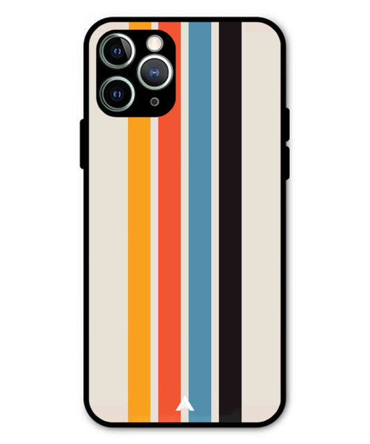 Stripe Pattern 2 Metal Back Cover Phone Case for iPhone 11 Pro Max