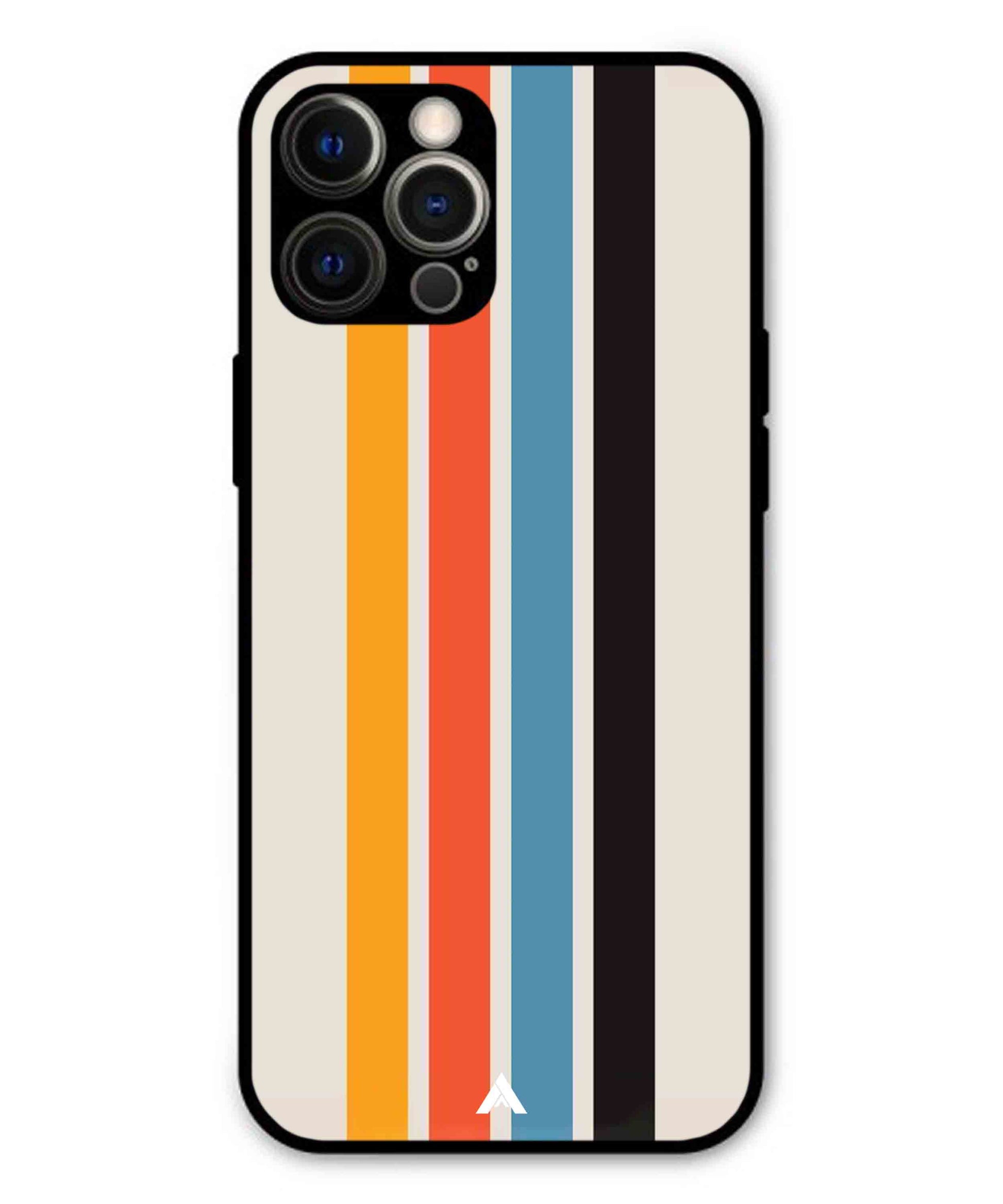 Stripe Pattern 2 Metal Back Cover Phone Case for iPhone 12 Pro Max