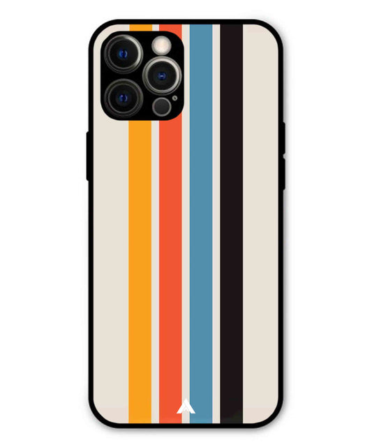 Stripe Pattern 2 Metal Back Cover Phone Case for iPhone 12 Pro Max