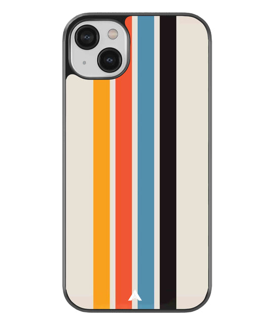 Stripe Pattern 2 Metal Back Cover Phone Case for iPhone 13