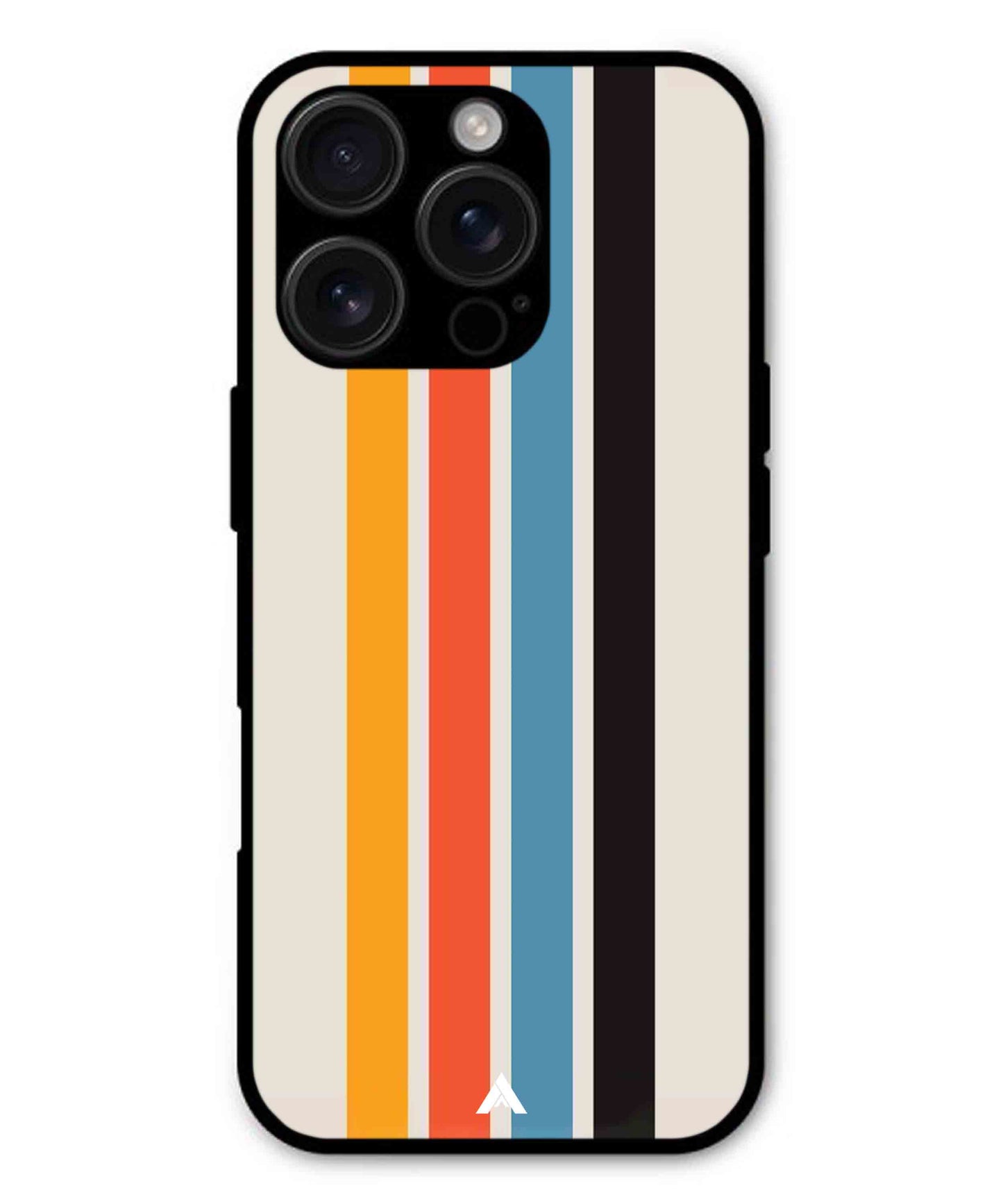 Stripe Pattern 2 Metal Back Cover Phone Case for iPhone 13 Pro