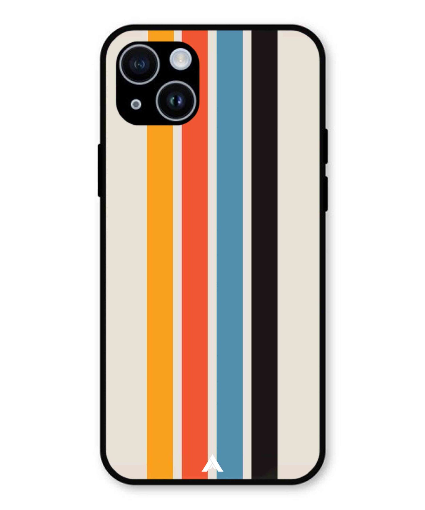 Stripe Pattern 2 Metal Back Cover Phone Case for iPhone 14