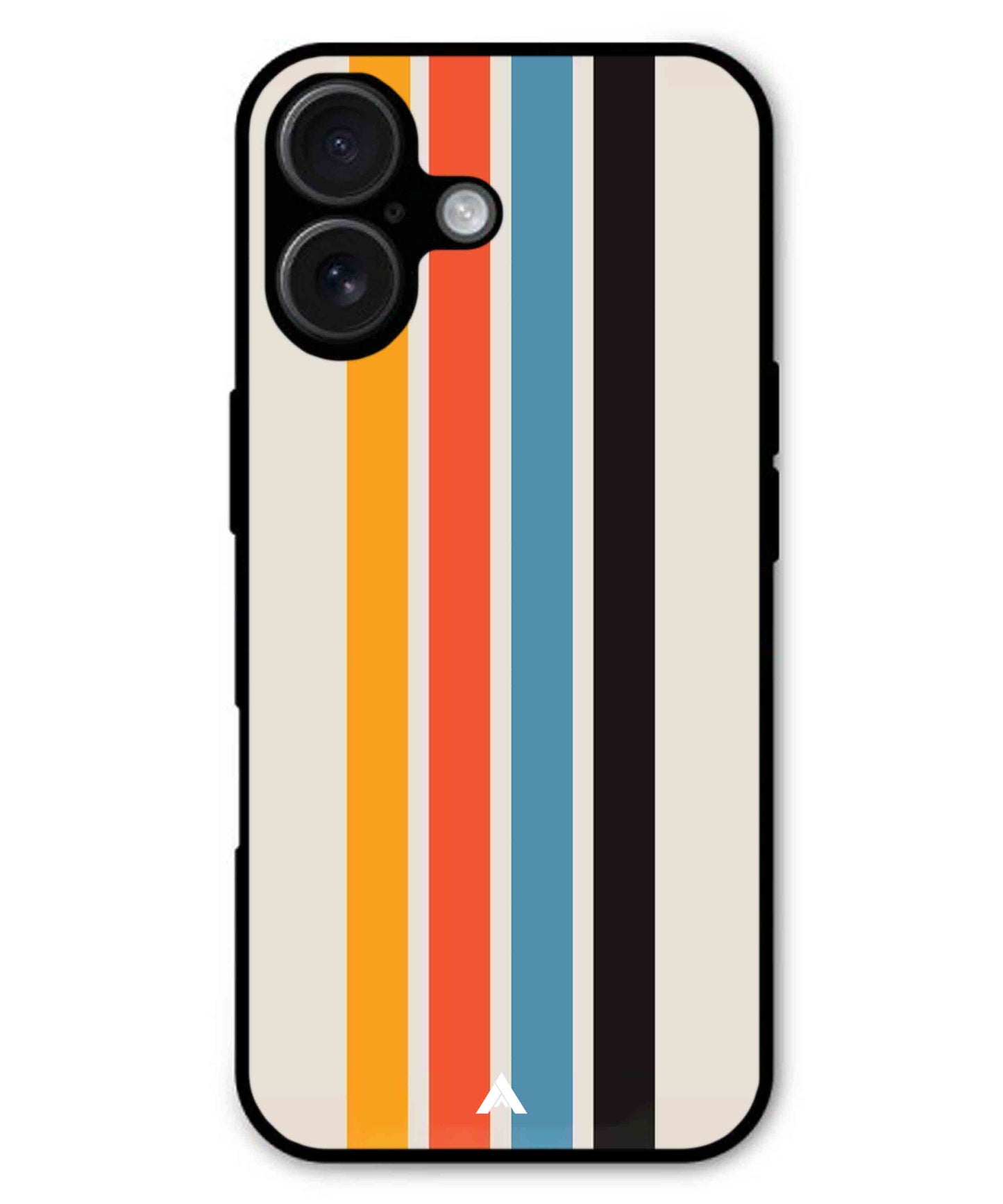 Stripe Pattern 2 Metal Back Cover Phone Case for iPhone 16 Plus