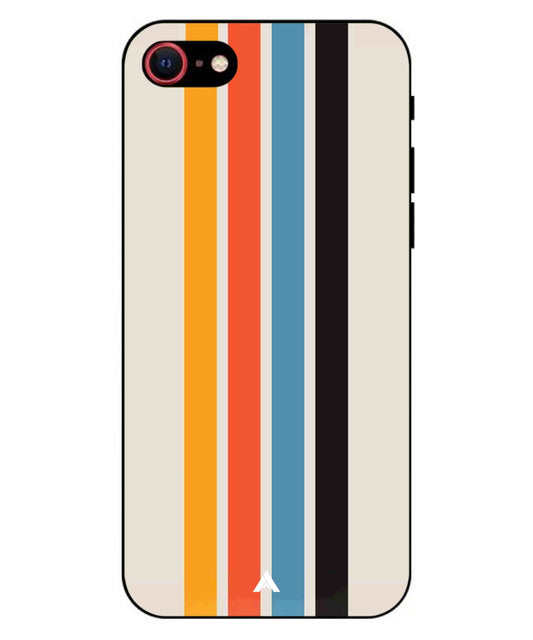 Stripe Pattern 2 Metal Back Cover Phone Case for iPhone 7