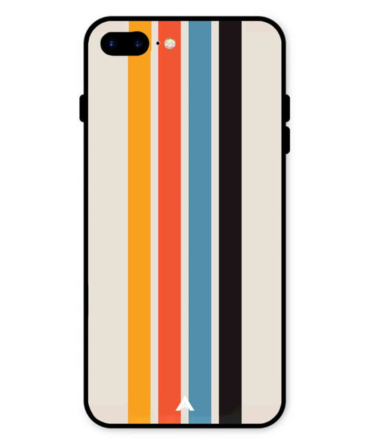 Stripe Pattern 2 Metal Back Cover Phone Case for iPhone 7 Plus
