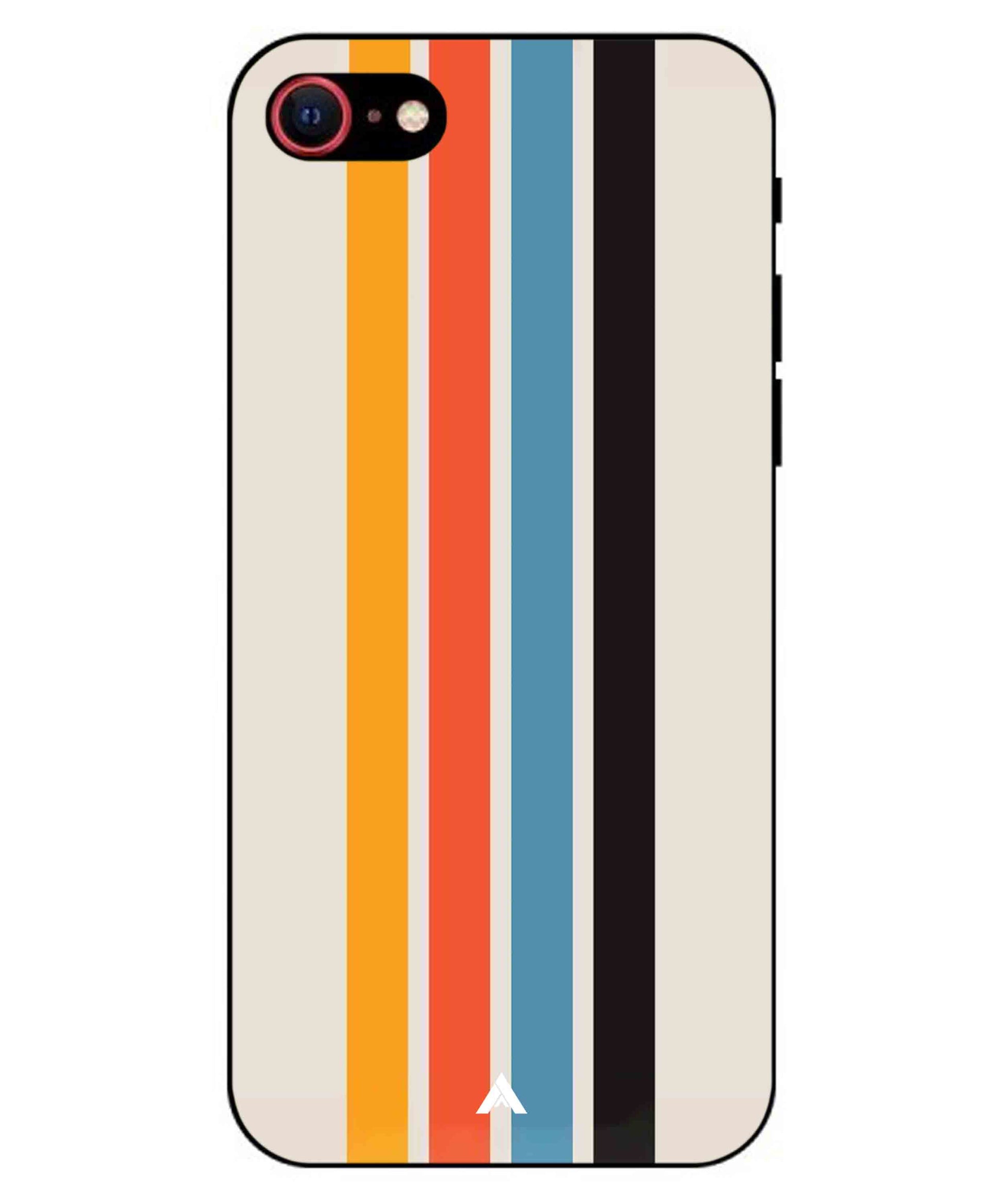 Stripe Pattern 2 Metal Back Cover Phone Case for iPhone 8