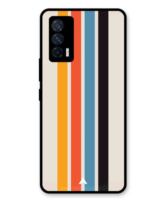 Stripe Pattern 2 Metal Back Cover Phone Case for iQOO 7