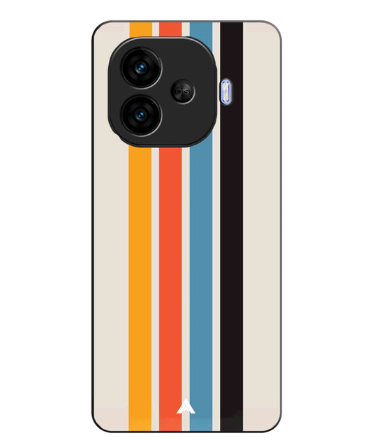 Stripe Pattern 2 Metal Back Cover Phone Case for iQOO Neo 10r