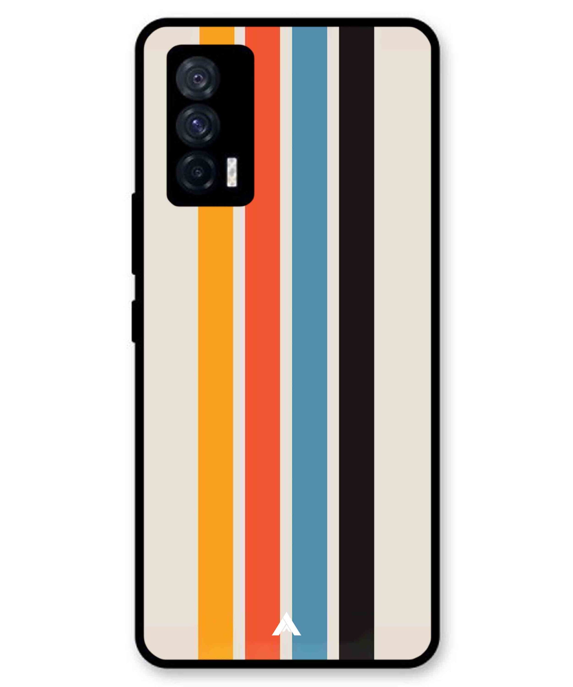 Stripe Pattern 2 Metal Back Cover Phone Case for iQOO Neo 5