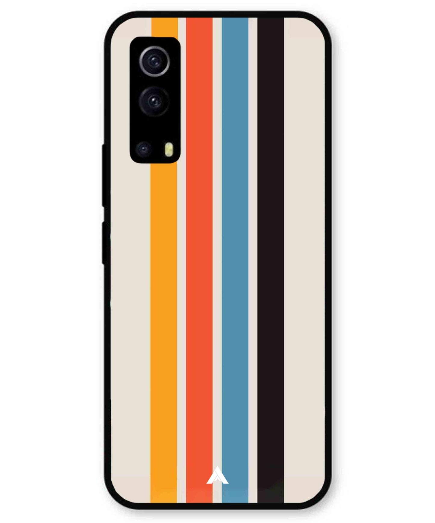 Stripe Pattern 2 Metal Back Cover Phone Case for iQOO Z3