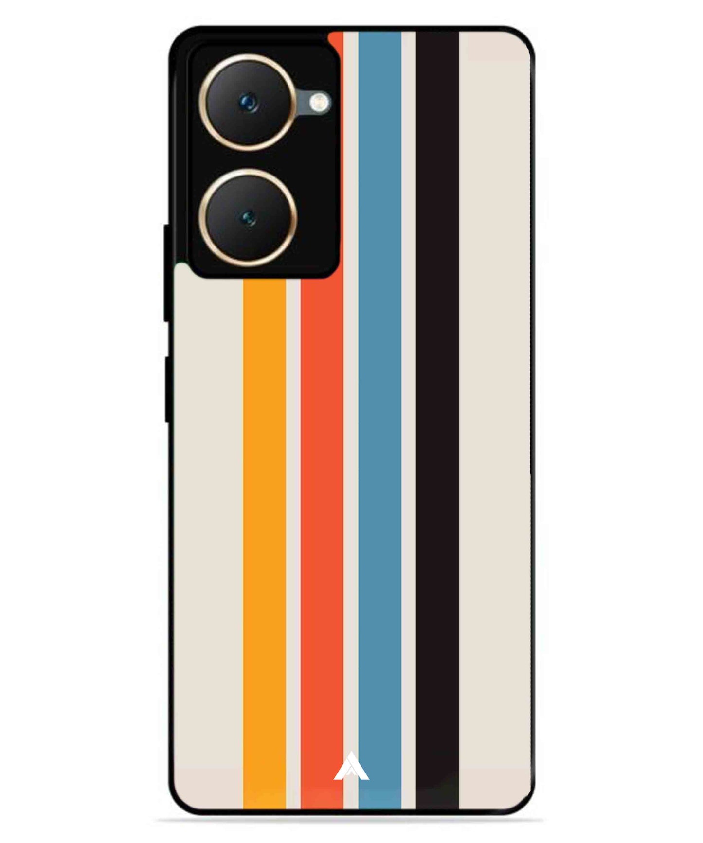 Stripe Pattern 2 Metal Back Cover Phone Case for iQOO Z9 Lite