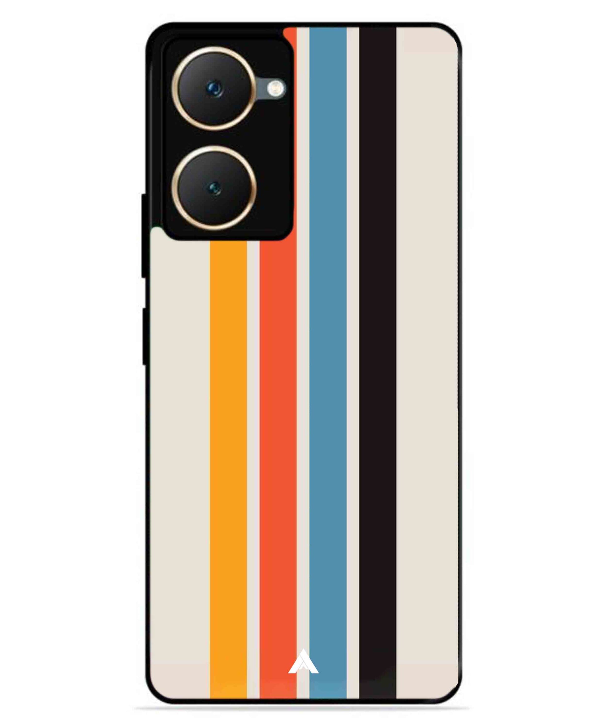Stripe Pattern 2 Metal Back Cover Phone Case for iQOO Z9 Lite