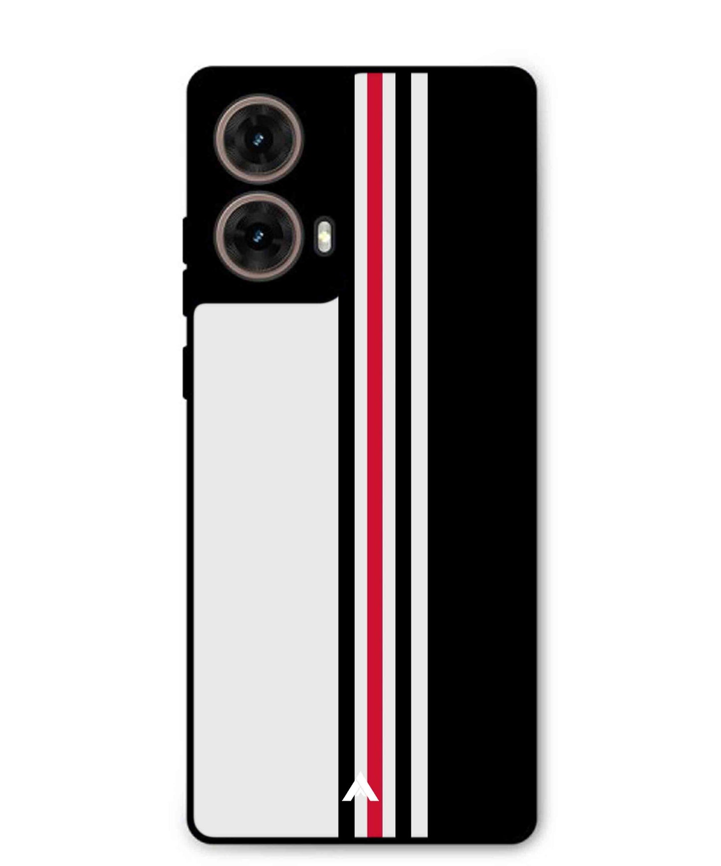 Stripe Pattern 3 Metal Back Cover Phone Case for Moto Edge 50 Fusion