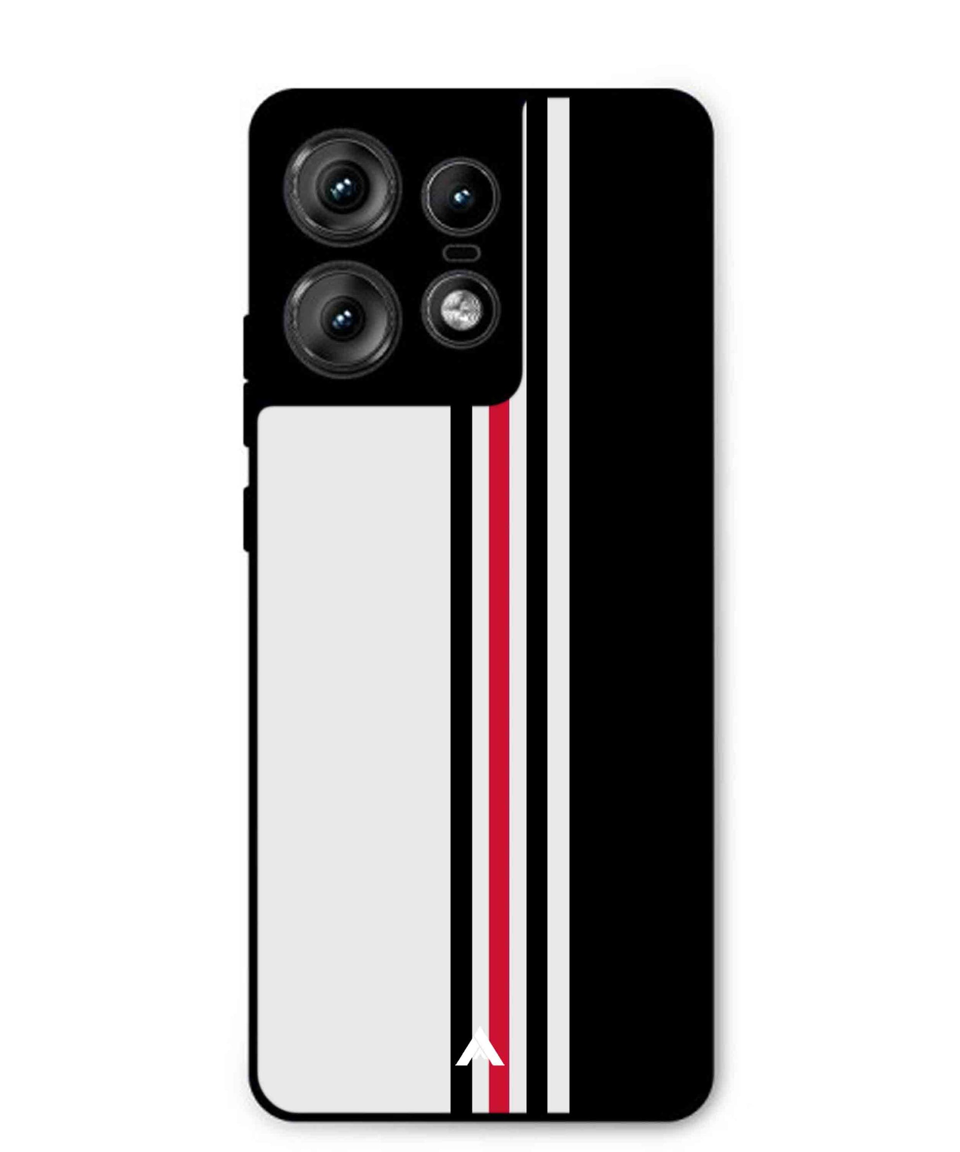 Stripe Pattern 3 Metal Back Cover Phone Case for Moto Edge 50 Pro