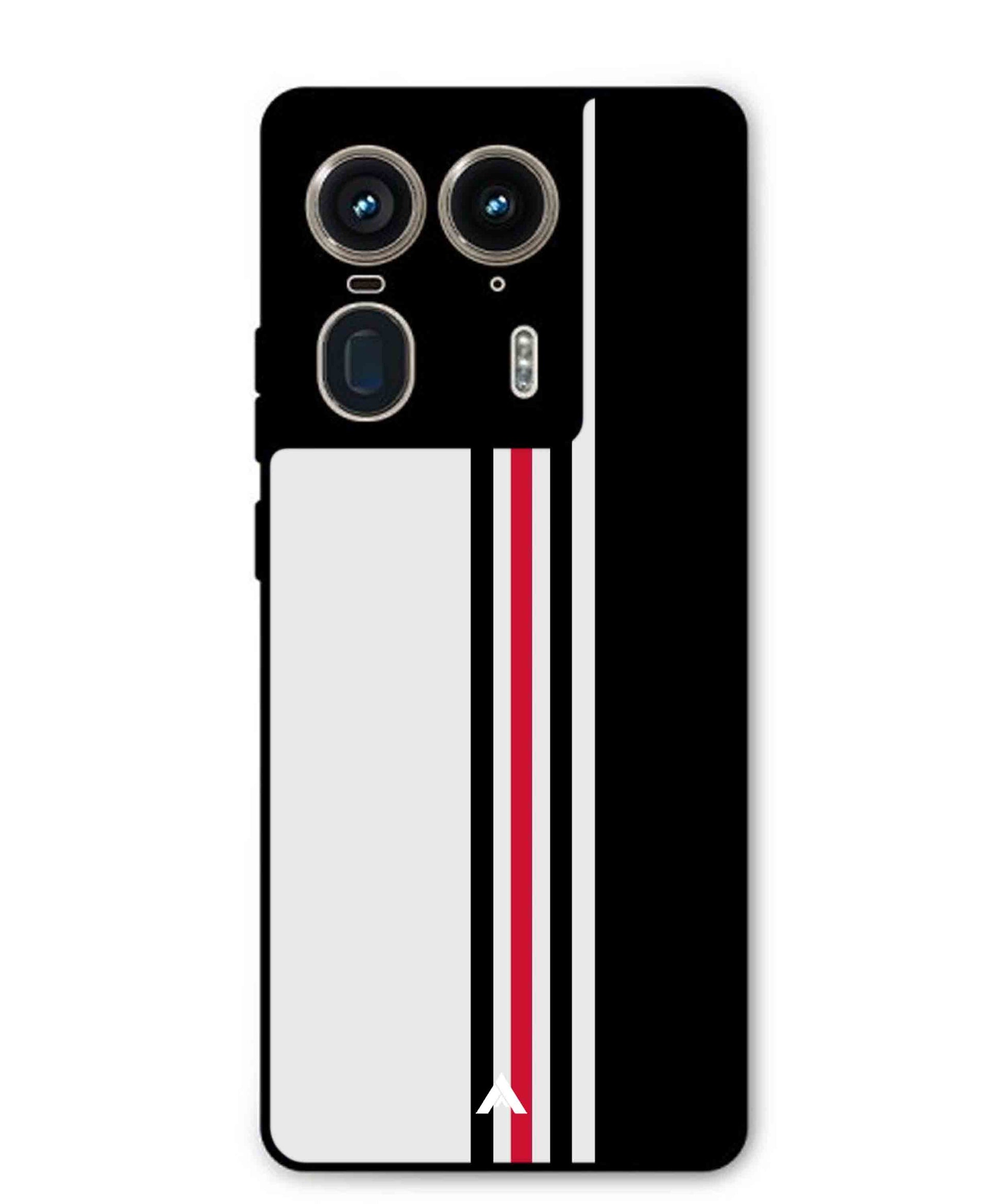 Stripe Pattern 3 Metal Back Cover Phone Case for Moto Edge 50 Ultra