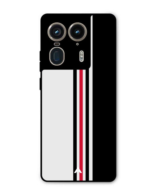 Stripe Pattern 3 Metal Back Cover Phone Case for Moto Edge 50 Ultra