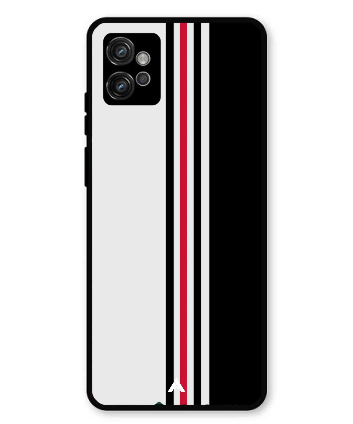Stripe Pattern 3 Metal Back Cover Phone Case for Moto G32