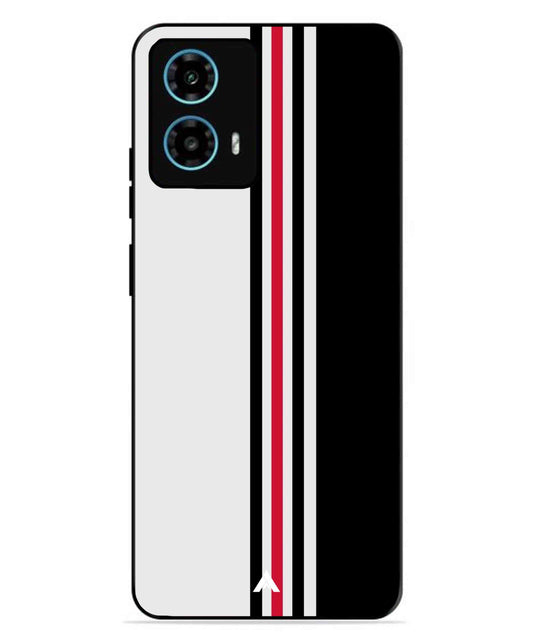 Stripe Pattern 3 Metal Back Cover Phone Case for Moto G34