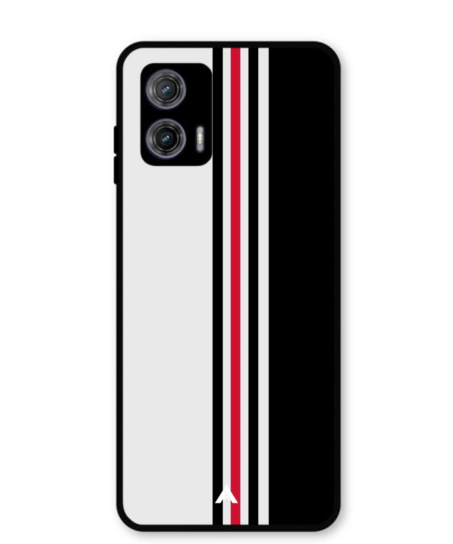 Stripe Pattern 3 Metal Back Cover Phone Case for Moto G73