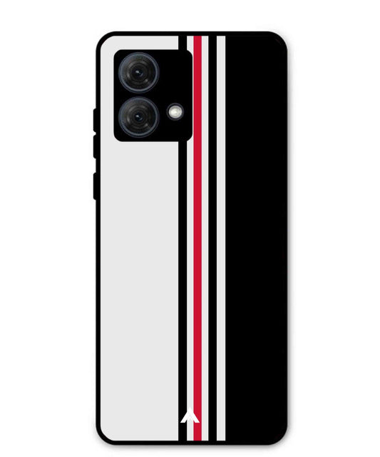 Stripe Pattern 3 Metal Back Cover Phone Case for Moto G84
