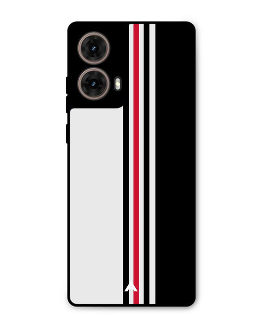 Stripe Pattern 3 Metal Back Cover Phone Case for Moto G85