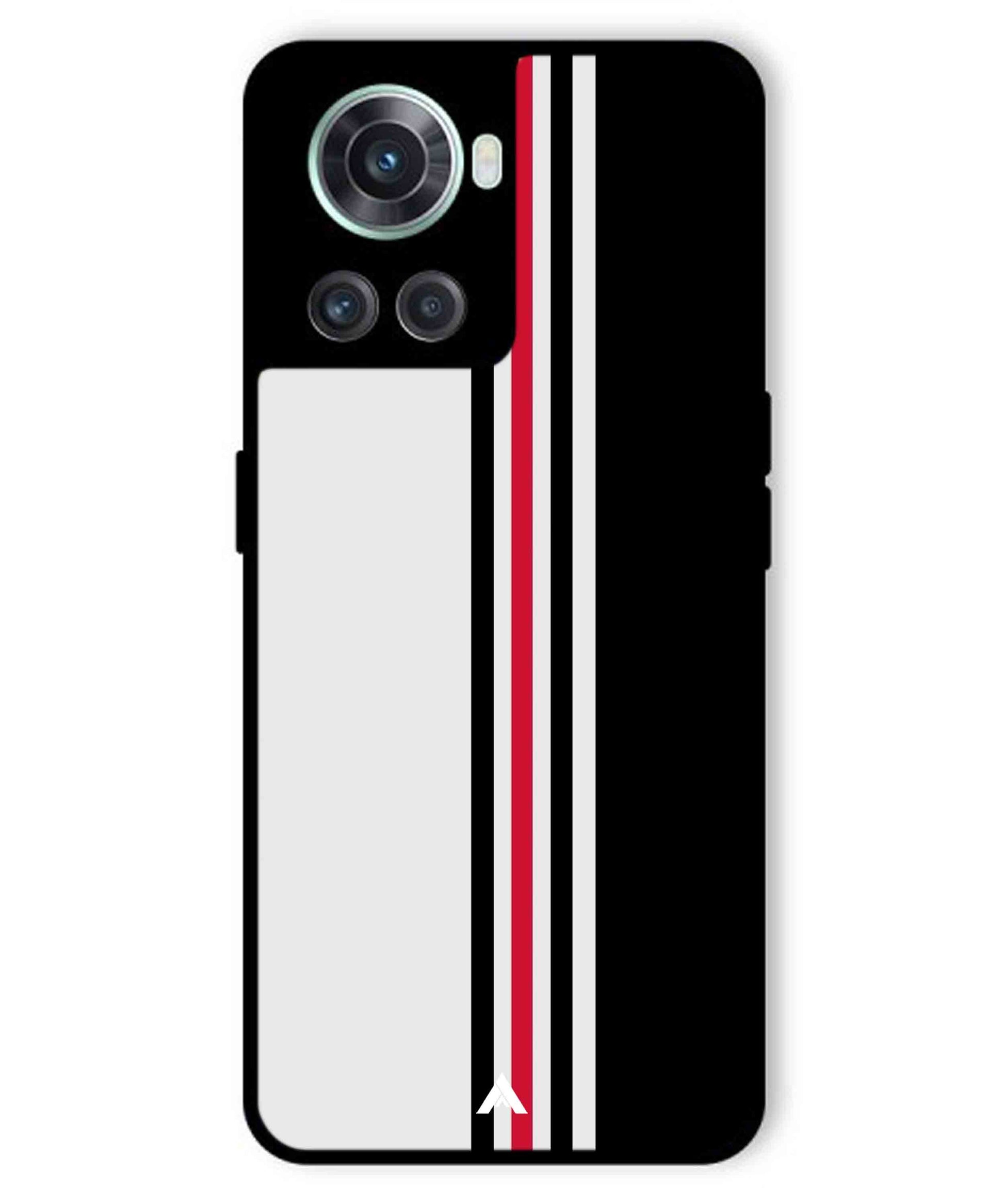 Stripe Pattern 3 Metal Back Cover Phone Case for Oneplus 10R