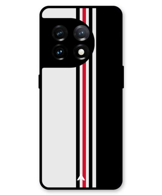 Stripe Pattern 3 Metal Back Cover Phone Case for Oneplus 11