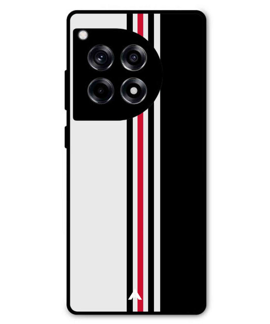 Stripe Pattern 3 Metal Back Cover Phone Case for Oneplus 12R